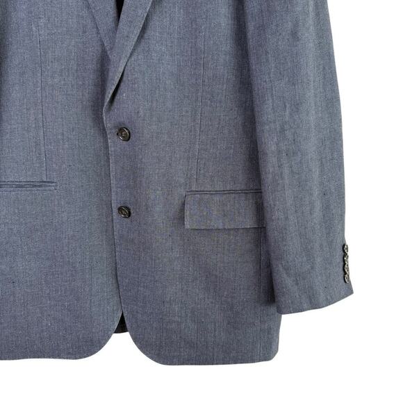 J.Crew Men‎ Ludlow Suit Jacket in Italian Wool and Linen Charcoal Gray, Size 40L - Picture 6 of 12